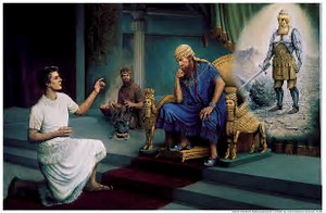 The prophet Daniel and Nebuchadnezzar