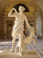 Diana of Versailles, a 2nd century marble statue of Diana copied from an earlier Greek original