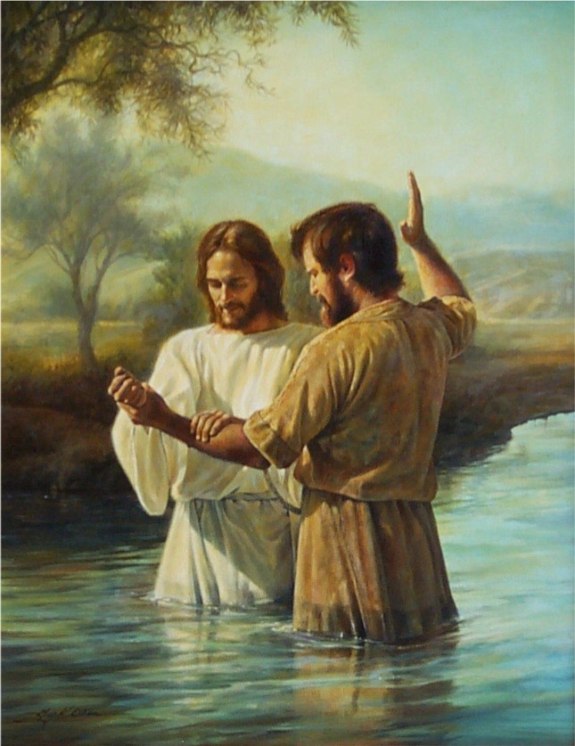 And he was preaching, and saying, 'After me One is coming who is mightier than I, and I am not fit to stoop down and untie the thong of His sandals. I baptized you with water; but He will baptize you with the Holy Spirit.' In those days Jesus came from Nazareth in Galilee and was baptized by John in the Jordan. (Mark 1:7-9)
